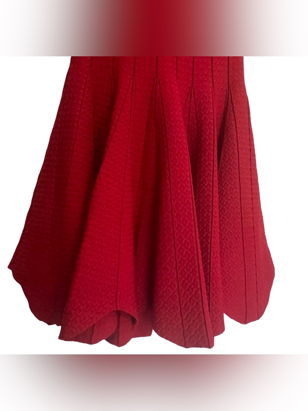 EUC Cute & Flirty Jonathan Simkhai Off Shoulder Pointelle Red Dress XS - Picture 13 of 15